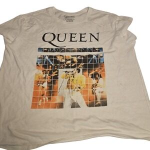 Queen‎ Band Shirt Mens XL White Official Merch Concert Tour Tee Rock Music 2023